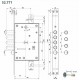 Замок врізний основний Mottura 52.771 S лівобічний