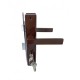 Врезной замок на калитку, ворота или металопластиковые двери с ручками коричневый 85/30 мм