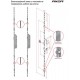 Замок рейка 35/92/2100 з роликом та гребінкою для пластикових дверей робота від ключа AXOR D1014-35-N03