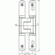 Петля скрытая TECTUS TE 240 3D SIMONSWERK (F1/окраш.SW124) хром матовый, до 60 кг