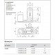 Пяточные петли скрытой установки AGB 2R (верхняя и нижняя) золото E 100064103