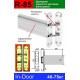 Доводчик дверей ланцюговий NHN JDC-080 (R85) фальцевий вбудований прихованого монтажу