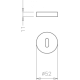 Дверна накладка (розетка) під ключ Tupai 1965R BB Нікель матовий