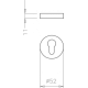 Дверна накладка (розетка) під циліндр Tupai 1966R PZ