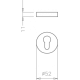 Дверна накладка (розетка) під циліндр URFIC 5115 PZ Нікель матовий