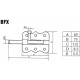 Шпінгалет накладний Bruno 4-75 Біхром (BR35808)