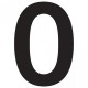 Номер на будинок Bravios цифра 0 нержавіюча сталь чорний (0014)
