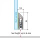 Випадаючий поріг для скляних дверей Planet KG-S narrow p FH+RD | 48 dB протипожежний 834-710мм Сірий