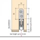 Випадаючий поріг для дверей Planet HS p FH+RD | 48 dB протипожежний 835-710мм Сірий