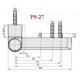 Петля дверна 120 кг Roto DoorLine PS27 (17-20,5 мм) RAL 9016 біла