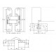 Дверна прихована петля ( врізна ) Anselmi 521 ( AN 150 3D ) до 60 кг 049 Білий матовий