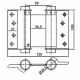 Петля Garazd №30 (бронза) маятникова, двостороння, барна (106307)