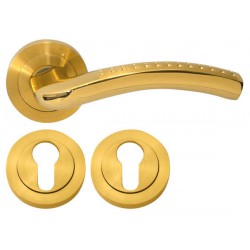 Дверна ручка RDA Milla з накладками під ключ золото (11231)