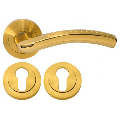 Дверна ручка RDA Milla з накладками під ключ золото (11231)