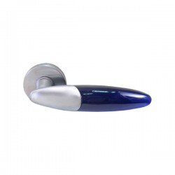 Дверна ручка Mandelli 501 Bip, матовий хром/синій R ф/з (3350)