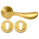 Дверна ручка RDA Lira з накладками під ключ золото (11217)