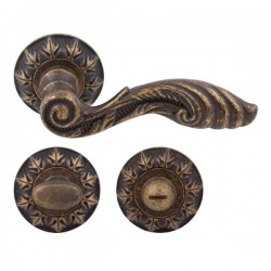 Дверна ручка RDA Antique Collection c накладками-поворотниками антична бронза (5431)