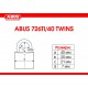 Замок навісний ABUS комплект замків (2шт) 726TI/40 TWIN B/PL