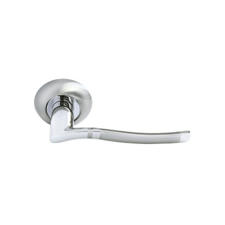 Дверные ручки MORELLI MH-04 SN/CP ФОНТАН Цвет Белый никель/полированный хром