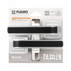 Ручка раздельная Fuaro (Фуаро) NOVA XM/HD SSC/BL-16 сатин хром/черный