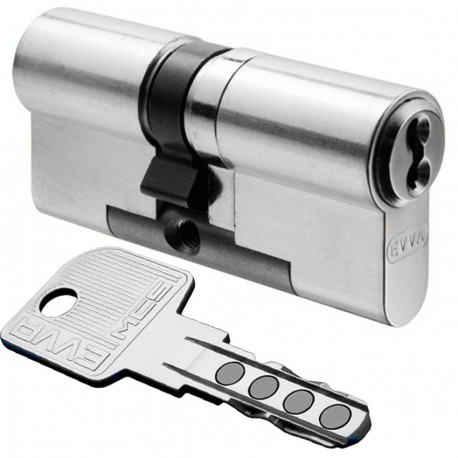 Evva MCS 92mm 41*51 ключ-ключ (латунь,никель)