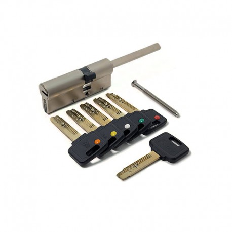 Цилиндровый механизм ASSA AS P4 (85мм 55*30 кл/шток) никель