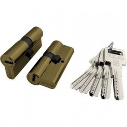 Цилиндровый механизм Fuaro (Фуаро) R600/60 mm (25+10+25) AB бронза 5 кл.