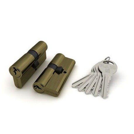 Цилиндровый механизм Fuaro (Фуаро) R300/70 mm (30+10+30) AB бронза 5 кл.
