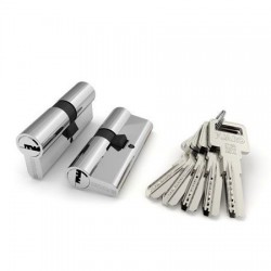 Цилиндровый механизм Fuaro (Фуаро) R600/70 mm (30+10+30) CP хром 5 кл.