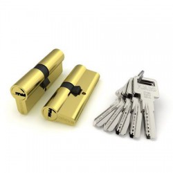 Цилиндровый механизм Fuaro (Фуаро) R600/70 mm-BL (30+10+30) BBP латунь 5 кл. БЛИСТЕР