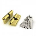 Цилиндровый механизм Fuaro (Фуаро) R600/70 mm-BL (30+10+30) BBP латунь 5 кл. БЛИСТЕР
