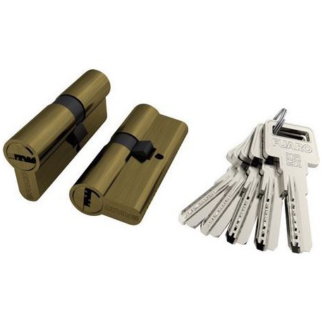 Цилиндровый механизм Fuaro (Фуаро) R600/70 mm (30+10+30) AB бронза 5 кл.