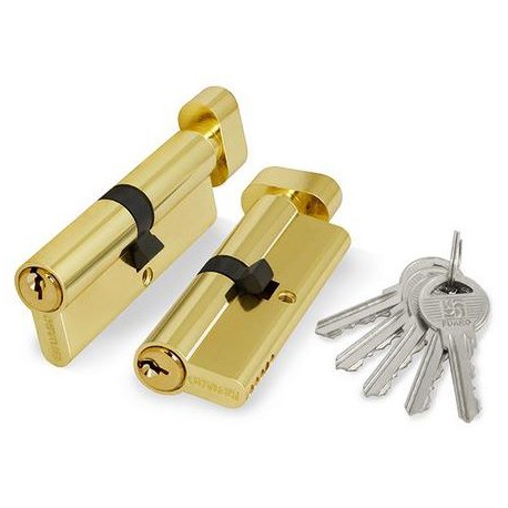 Цилиндровый механизм Fuaro (Фуаро) с вертушкой 100 ZM 60 mm (25+10+25) BP латунь 5 кл.