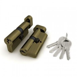 Цилиндровый механизм Fuaro (Фуаро) с вертушкой 100 ZM 60 mm (25+10+25) AB бронза 5 кл.