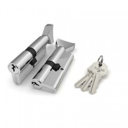 Цилиндровый механизм Fuaro (Фуаро) с вертушкой 100 CM 80 mm (35+10+35) CP хром
