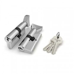 Цилиндровый механизм Fuaro (Фуаро) с вертушкой 100 CM 68 mm (26+10+32) CP хром