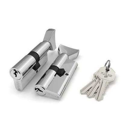 Цилиндровый механизм Fuaro (Фуаро) с вертушкой 100 CM 68 mm (26+10+32) CP хром