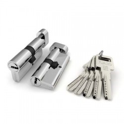 Цилиндровый механизм Fuaro (Фуаро) с вертушкой R602/70 mm (30+10+30) CP хром 5 кл.