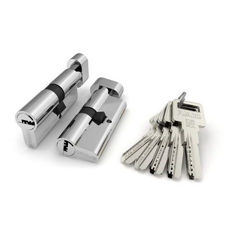 Цилиндровый механизм Fuaro (Фуаро) с вертушкой R602/60 mm (25+10+25) CP хром 5 кл.