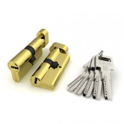 Цилиндровый механизм Fuaro (Фуаро) с вертушкой R602/60 mm (25+10+25) BBP латунь 5 кл.