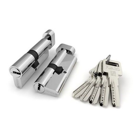 Цилиндровый механизм Fuaro (Фуаро) с вертушкой R602/90 mm (40+10+40) CP хром 5 кл.