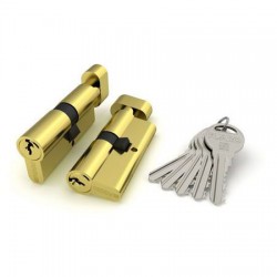 Цилиндровый механизм Fuaro (Фуаро) с вертушкой R302/60 mm (25+10+25) BBP латунь 5 кл.