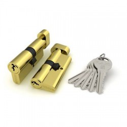 Цилиндровый механизм Fuaro (Фуаро) с вертушкой R302/80 mm (40+10+30) PB латунь 5 кл.