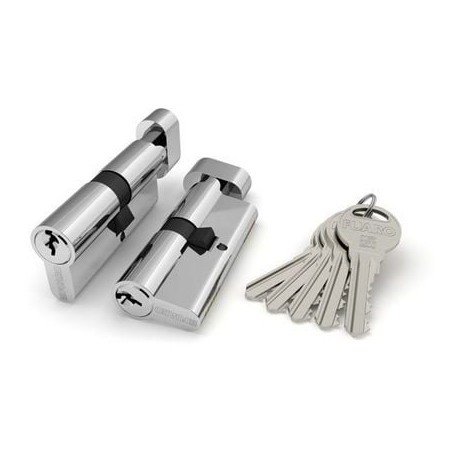 Цилиндровый механизм Fuaro (Фуаро) с вертушкой R302/68 mm (26+10+32) CP хром 5 кл.