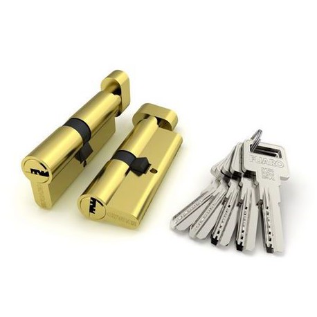 Цилиндровый механизм Fuaro (Фуаро) с вертушкой R602/90 mm (40+10+40) BBP латунь 5 кл.