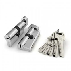 Цилиндровый механизм Fuaro (Фуаро) с вертушкой R602/80 mm (40+10+30) CP хром 5 кл.