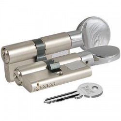 Цилиндровый механизм Kale kilit (Кале килит) с вертушкой 164 GM/80 (30+10+40) mm никель 3 кл.