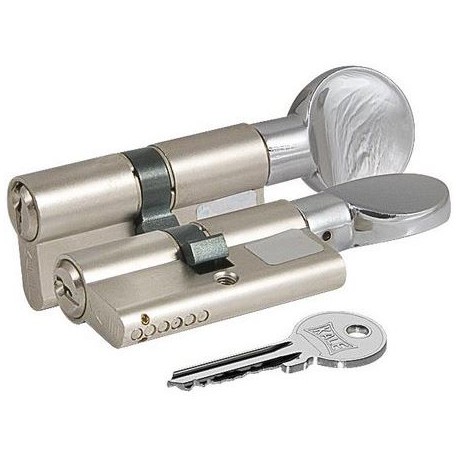 Цилиндровый механизм Kale kilit (Кале килит) с вертушкой 164 GM/80 (30+10+40) mm никель 3 кл.
