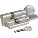 Цилиндровый механизм Kale kilit (Кале килит) с вертушкой 164 GM/80 (35+10+35) mm никель 3 кл.