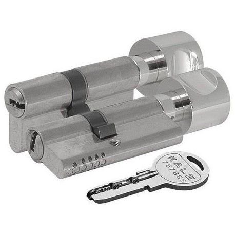 Цилиндровый механизм Kale kilit (Кале килит) с вертушкой 164 OBS SCE/80 (30+10+40) mm никель 5 кл.